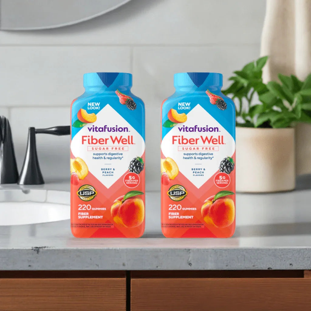 Vitafusion Fiber Well Sugar Free Gummies – 2-Pack, 220 Count Each (440 Total).