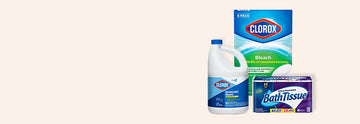 Bathroom essentials including towels, toiletries, and personal care products.