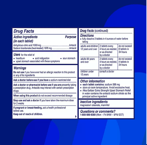 Alka-Seltzer Heartburn Relief Extra Strength Effervescent Tablets, 72 ct..