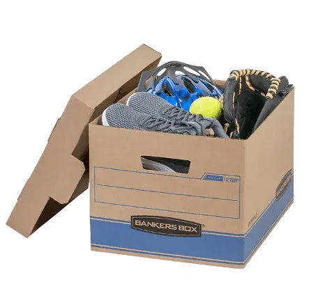 Bankers Box Heavy Duty Storage Boxes 10x12x15" - 10 Pack.