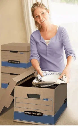 Bankers Box Heavy Duty Storage Boxes 10x12x15" - 10 Pack.