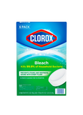 Clorox bleach packaging with blue and green design on a white background