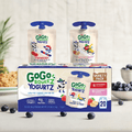 GoGo squeeZ YogurtZ Strawberry Banana – 3 oz Pouches, 20 Count Kids Snack Pack, Shelf-Stable Yogurt, Gluten-Free, No Preservatives.