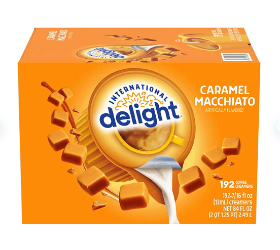 International Delight Caramel Macchiato Coffee Creamer Singles, 192 Count – Single-Serve Creamer Cups for Coffee, Shelf Stable.