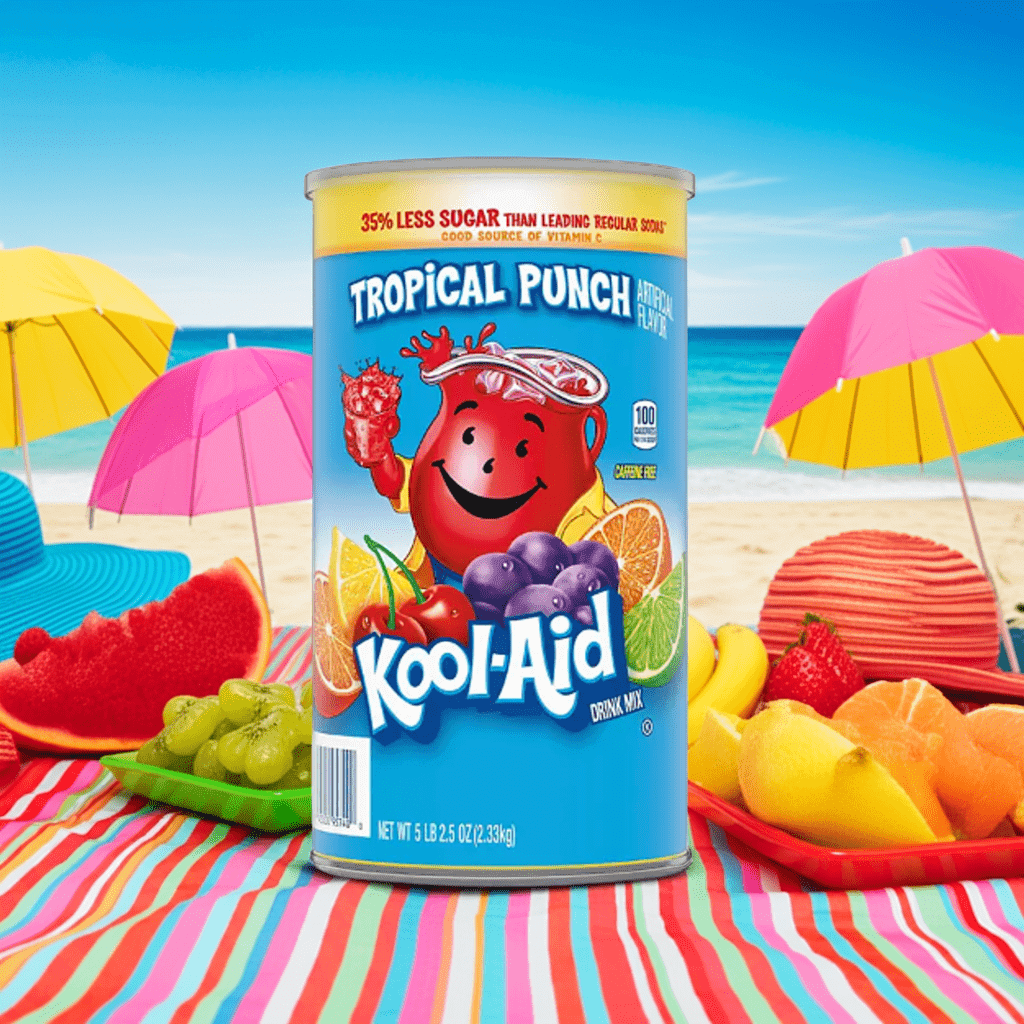 Kool-Aid Sweetened Tropical Punch Powdered Drink Mix 82.5 oz – Vitamin C Boost.