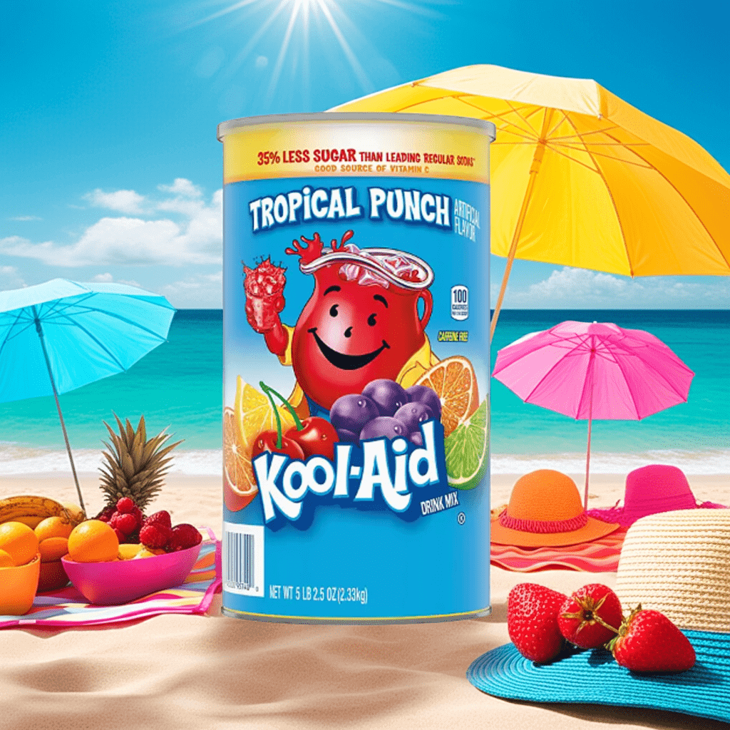 Kool-Aid Sweetened Tropical Punch Powdered Drink Mix 82.5 oz – Vitamin C Boost.