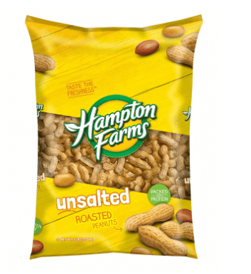 Hampton Farms 5 lb Unsalted Roasted Peanuts in Shell – Fresh & Crunchy.
