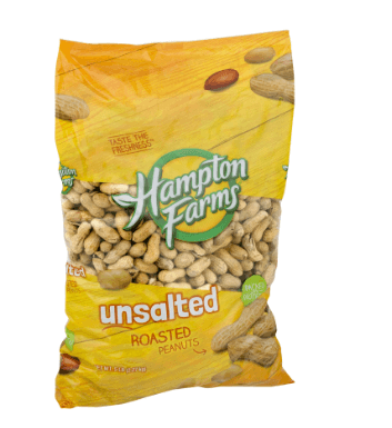 Hampton Farms 5 lb Unsalted Roasted Peanuts in Shell – Fresh & Crunchy.