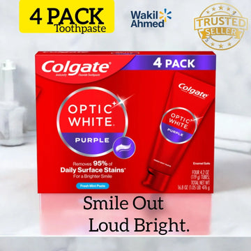 Colgate Optic White Purple Whitening Toothpaste, 4.2 oz., 4 pk. - Wakil Ahmed