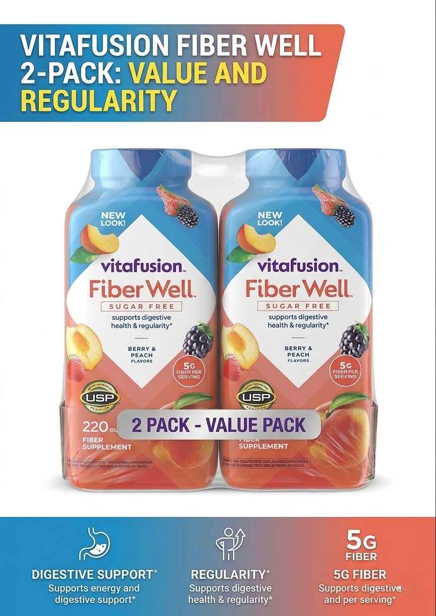 Vitafusion Fiber Well Sugar Free Gummy Vitamin Supplement