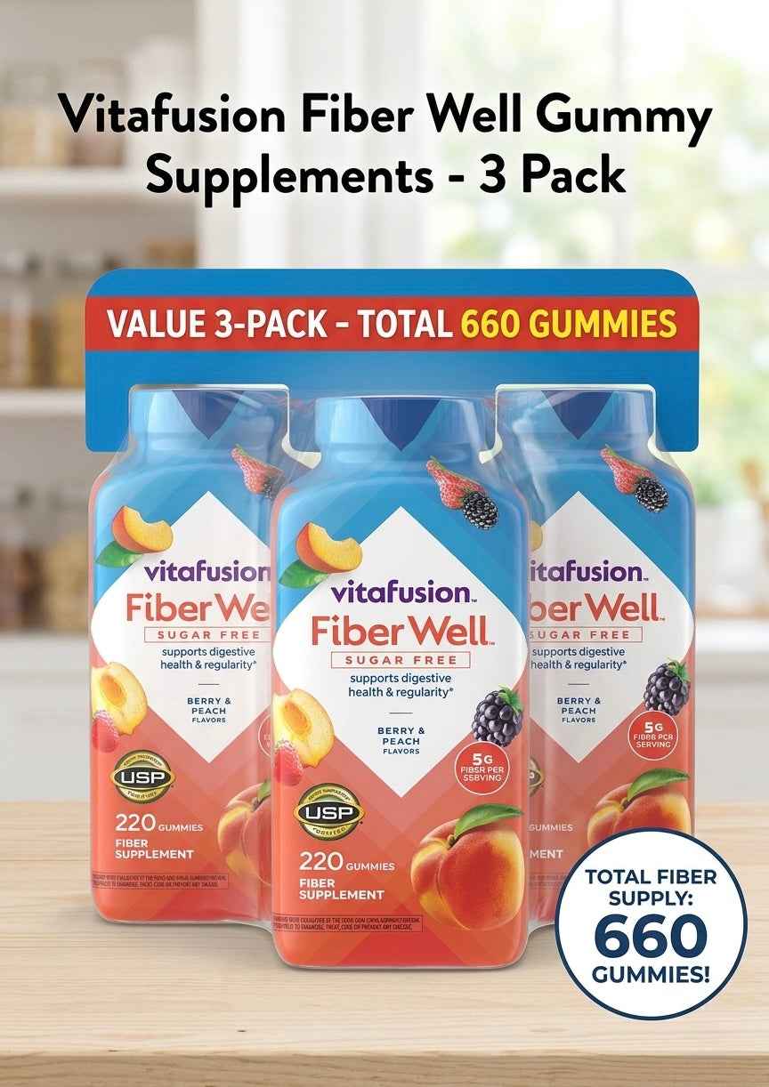Vitafusion Fiber Well Sugar Free Gummy Vitamin Supplement