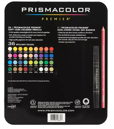 Close-up of a Prismacolor soft core colored pencil
