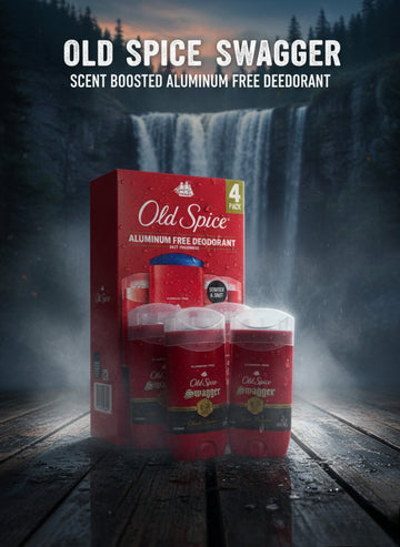 Old Spice Swagger Aluminum Free Deodorant 3 oz 4 Pack Long Lasting Freshness for Men - Wakil Ahmed Marketplace 