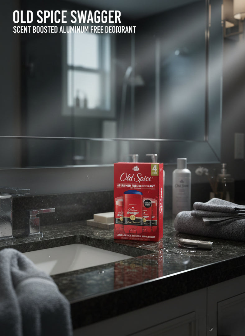 Old Spice Swagger Aluminum Free Deodorant 3 oz 4 Pack Long Lasting Freshness for Men - Wakil Ahmed Marketplace 