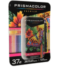 Open box showing the 36 vibrant Prismacolor pencils