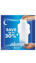 Always Infinity FlexFoam Overnight Pads with Wings, Unscented, Size 4, 64 ct – Flex Foam Night Pads for Heavy Flow.