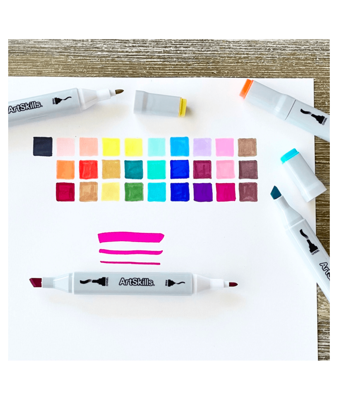 ArtSkills Dual-Tip Blendable Alcohol Marker Set, 30-Count.