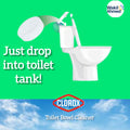 Clorox toilet bowl cleaner with a toilet and spray bottle on a green and blue background, featuring Wakil Ahmed brand.