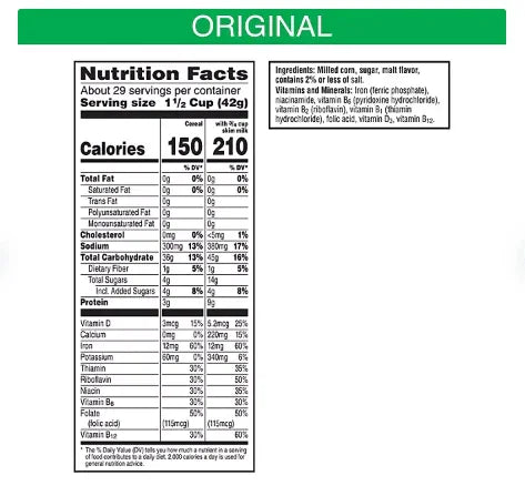 Kellogg's Corn Flakes Breakfast Cereal 2 x 43 oz Boxes (86 oz Total).