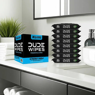 DUDE Wipes Unscented XL Flushable Wipes - 8 Packs, 50 Ct Each - Wakil Ahmed