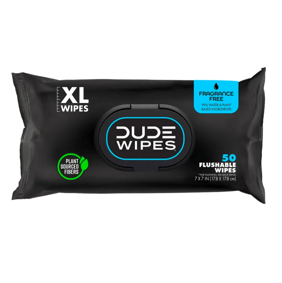 DUDE Wipes Unscented XL Flushable Wipes - 8 Packs, 50 Ct Each - Wakil Ahmed