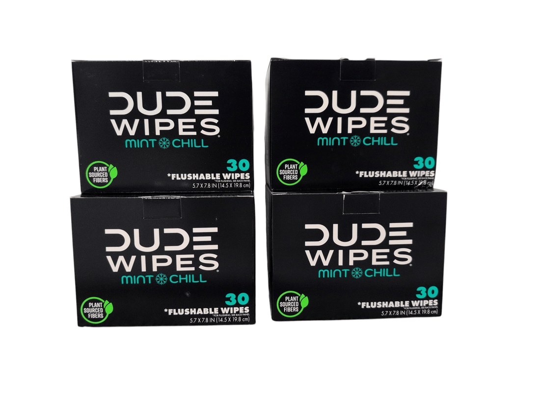 DUDE Wipes XL Mint Flushable Wipes 4 Pack 120 Wipes - Wakil Ahmed