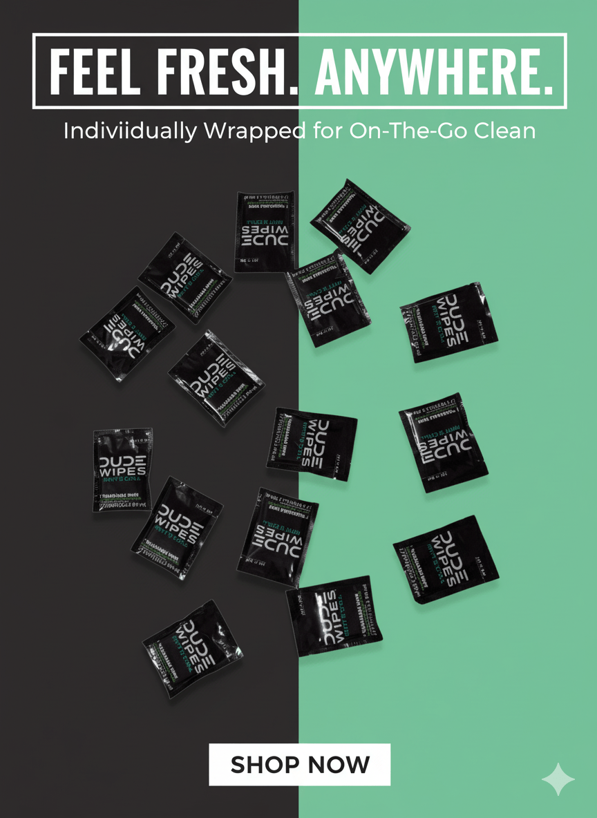 DUDE Wipes XL Mint Flushable Wipes 4 Pack 120 Wipes - Wakil Ahmed