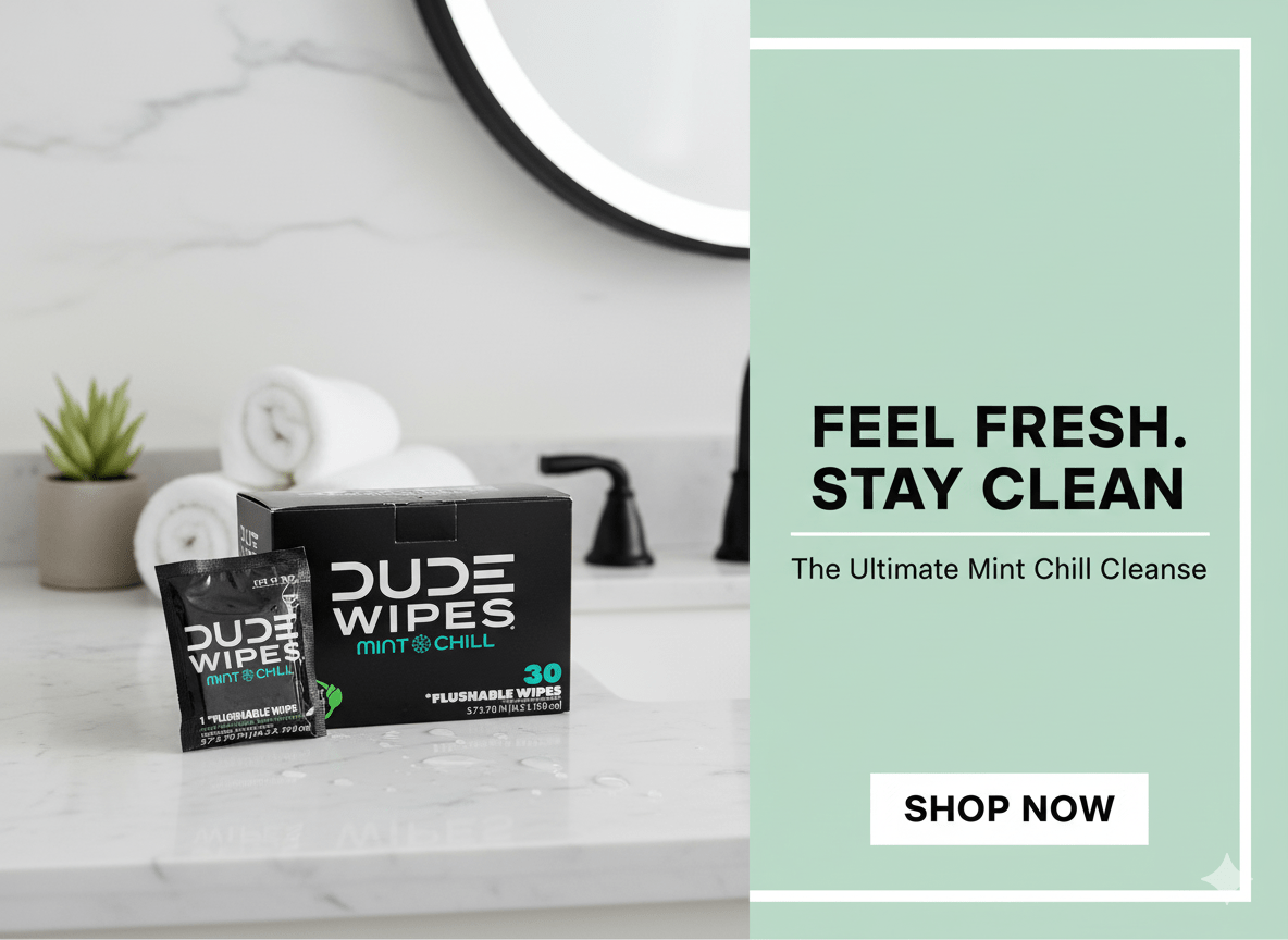 DUDE Wipes XL Mint Flushable Wipes 4 Pack 120 Wipes - Wakil Ahmed