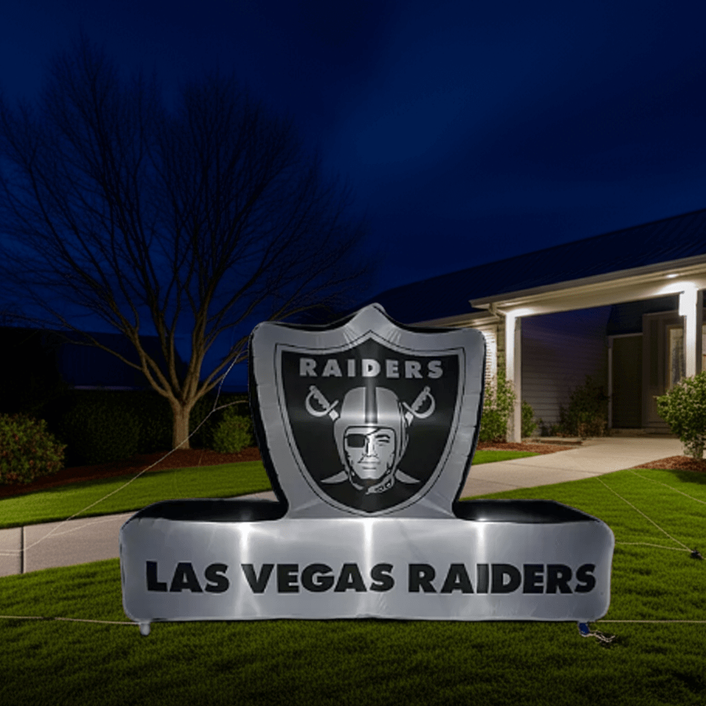 Las Vegas Raiders 7'x10' Pre - Lit Outdoor Inflatable Display - Wakil Ahmed