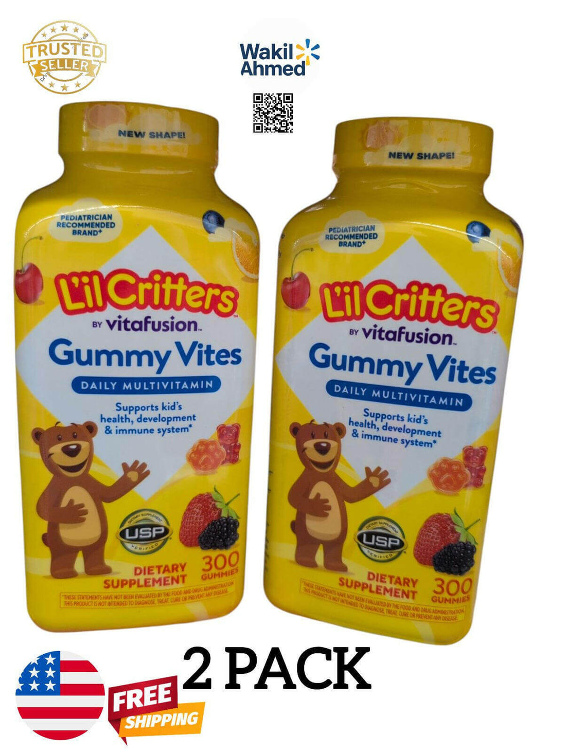 L'il Critters Gummy Vites Multivitamin, 600 Gummies.
