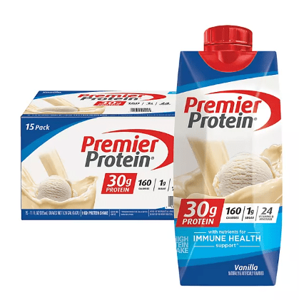 Premier Protein Vanilla Shake – 15 Pack (11 fl oz Bottles) | 30g Protein, 1g Sugar, 24 Vitamins & Minerals - Wakil Ahmed