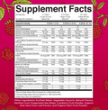 Healthy raspberry-flavored vegan multivitamin supplement chart 