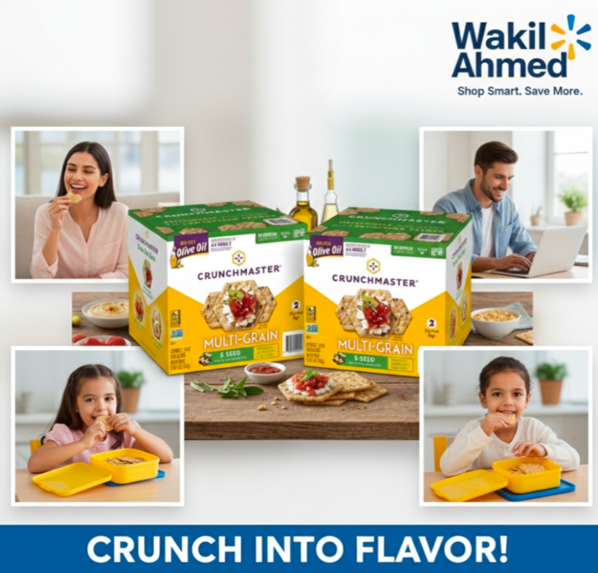 Crunchmaster 5 Seed Multi-Grain Cracker, 10 oz., 2 pk. - Wakil Ahmed