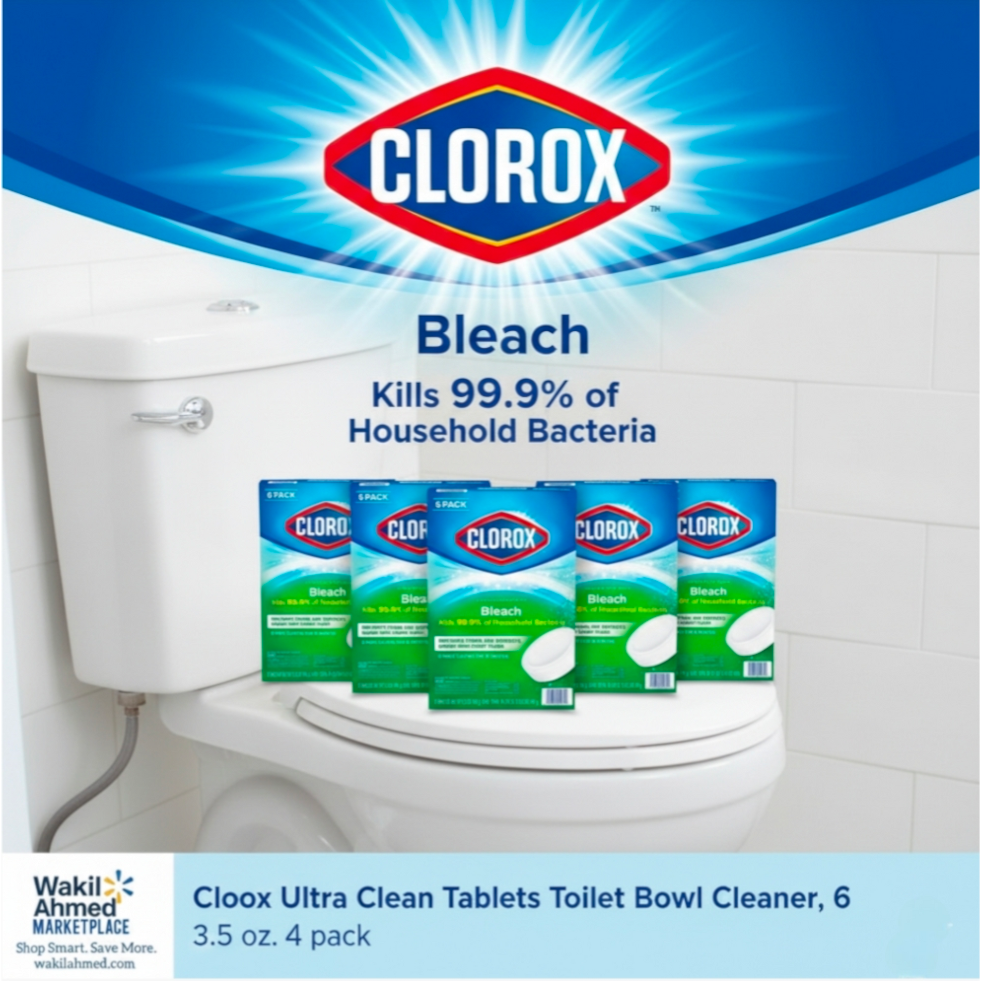 Clorox Toilet Bowl Cleaner Tablets Bleach – Ultra Clean & Long-Lasting - Wakil Ahmed Marketplace 