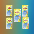 Nutrition label for Lipton® Iced Tea Mix showing 100 calories, 25g carbs, 24g added sugars per 2 Tbsp serving (makes 12 oz tea). Slogan: 'A brilliant taste for a brighter day.