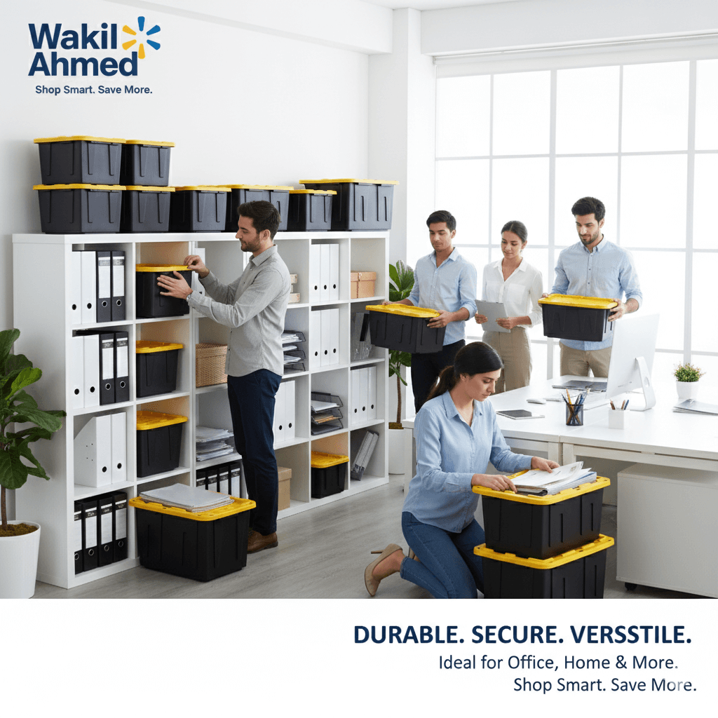 Member's Mark 27 Gallon Heavy-Duty Storage Tote in use for organized storage and durability.