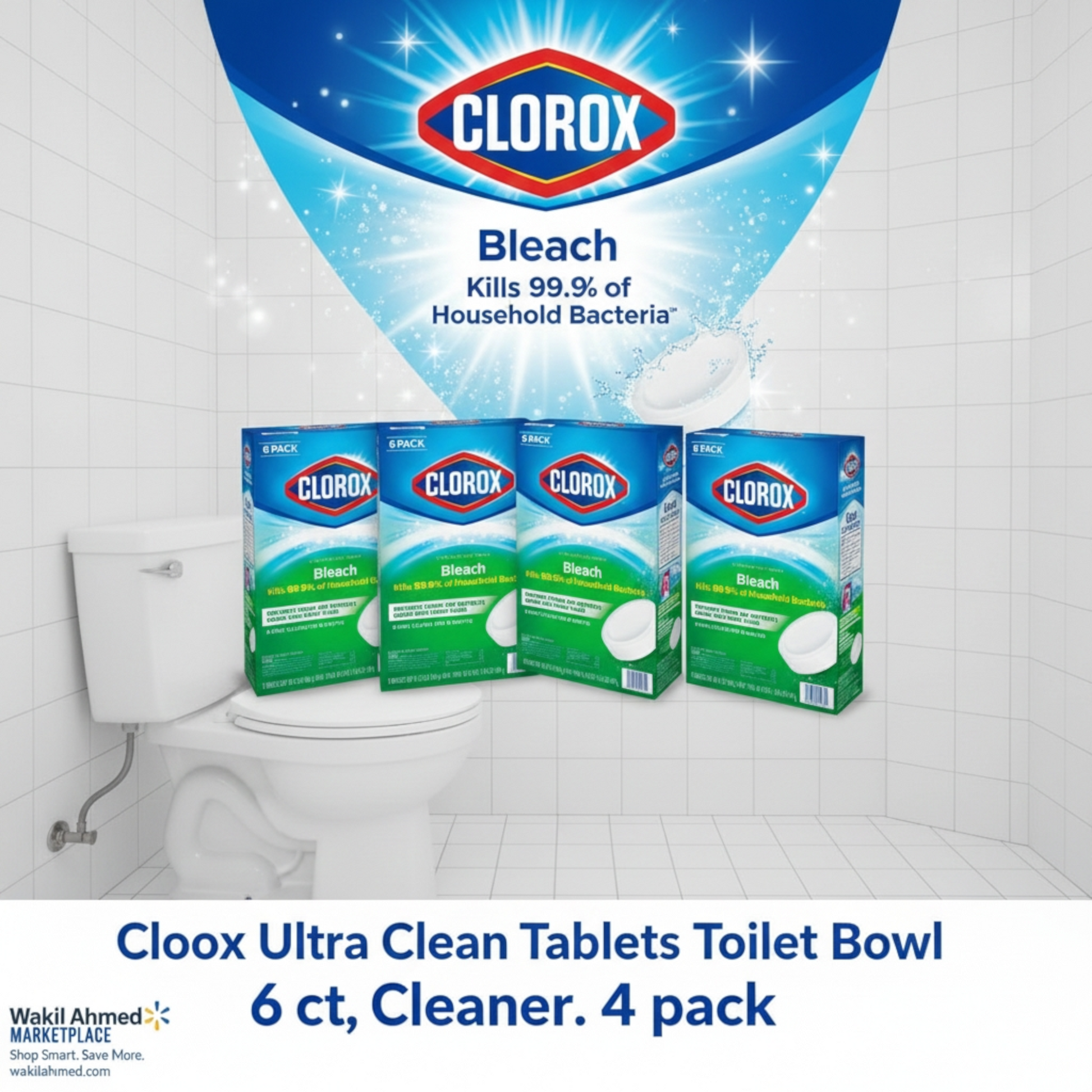 Clorox Toilet Bowl Cleaner Tablets Bleach – Ultra Clean & Long-Lasting - Wakil Ahmed Marketplace 