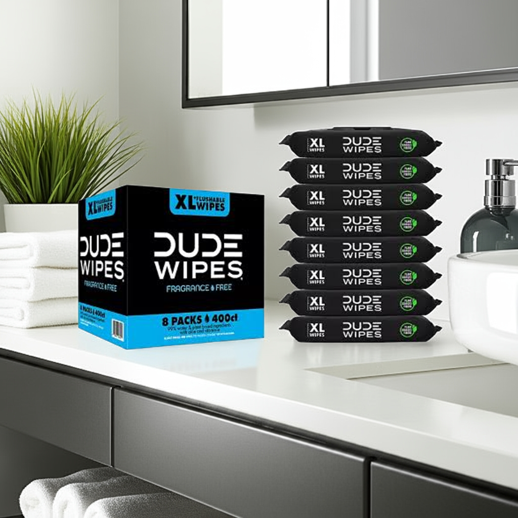 DUDE WIPES XL Flushable Wipes, Fragrance Free, 8 ct., 400 wipes