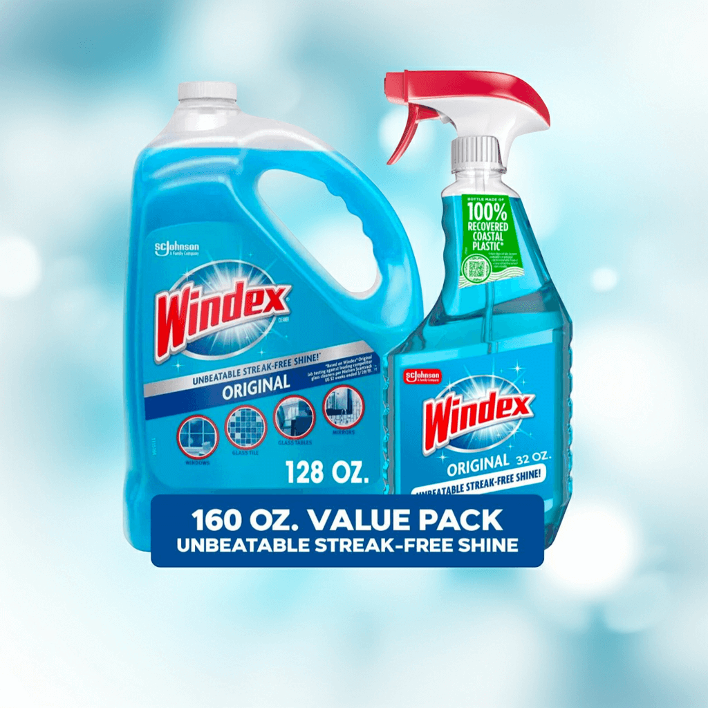 Windex Original Glass Cleaner Set refill jug