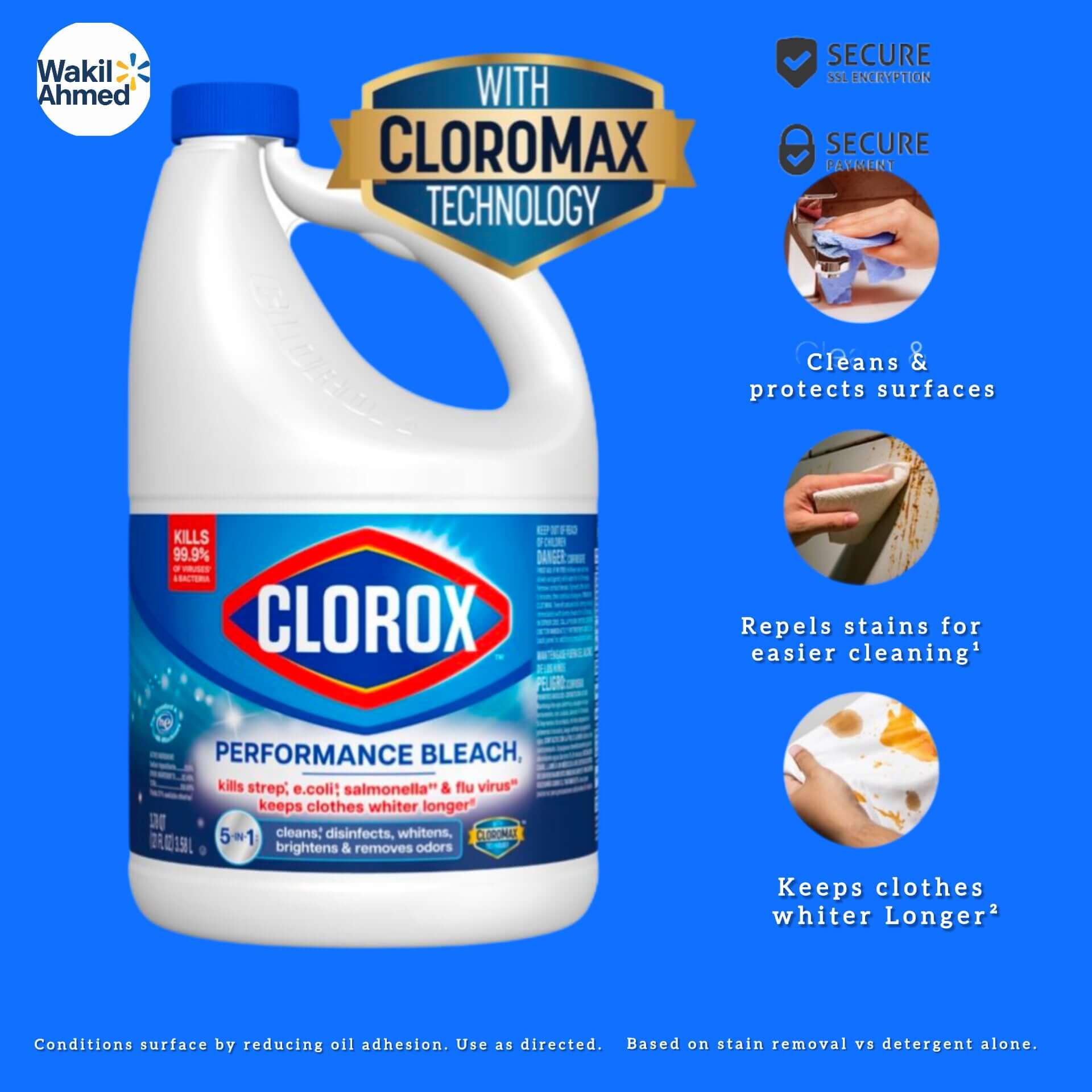 Clorox Performance Bleach, 3 ct., 363 fl. oz.