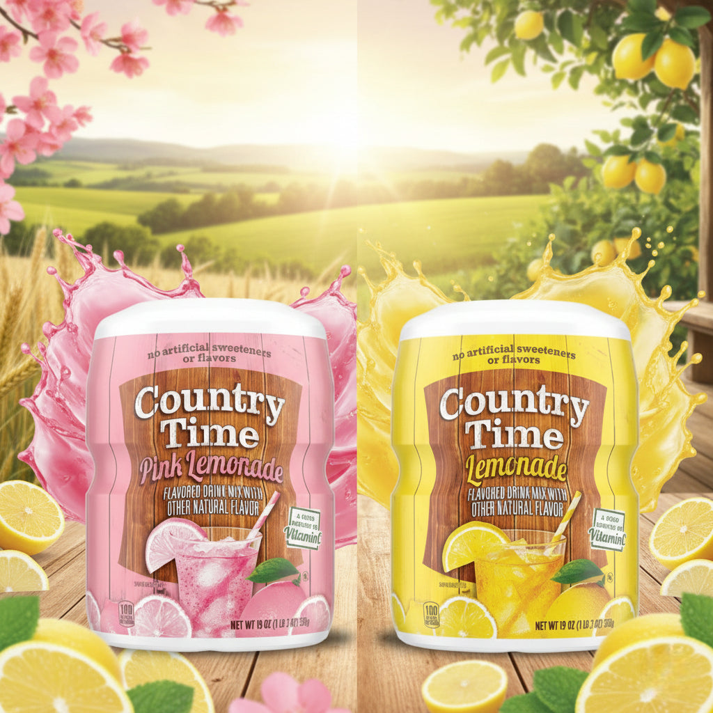 Country Time Lemonade Variety Pack 19 oz 3 Pack Drink Mix with Real Sugar & Vitamin C - Wakil Ahmed Marketplace 