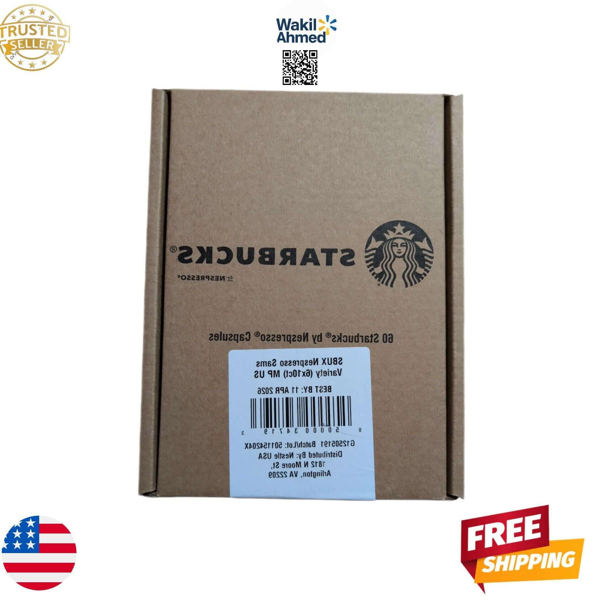 Starbucks by Nespresso Pods Variety Pack 60 Ct - Wakil Ahmed