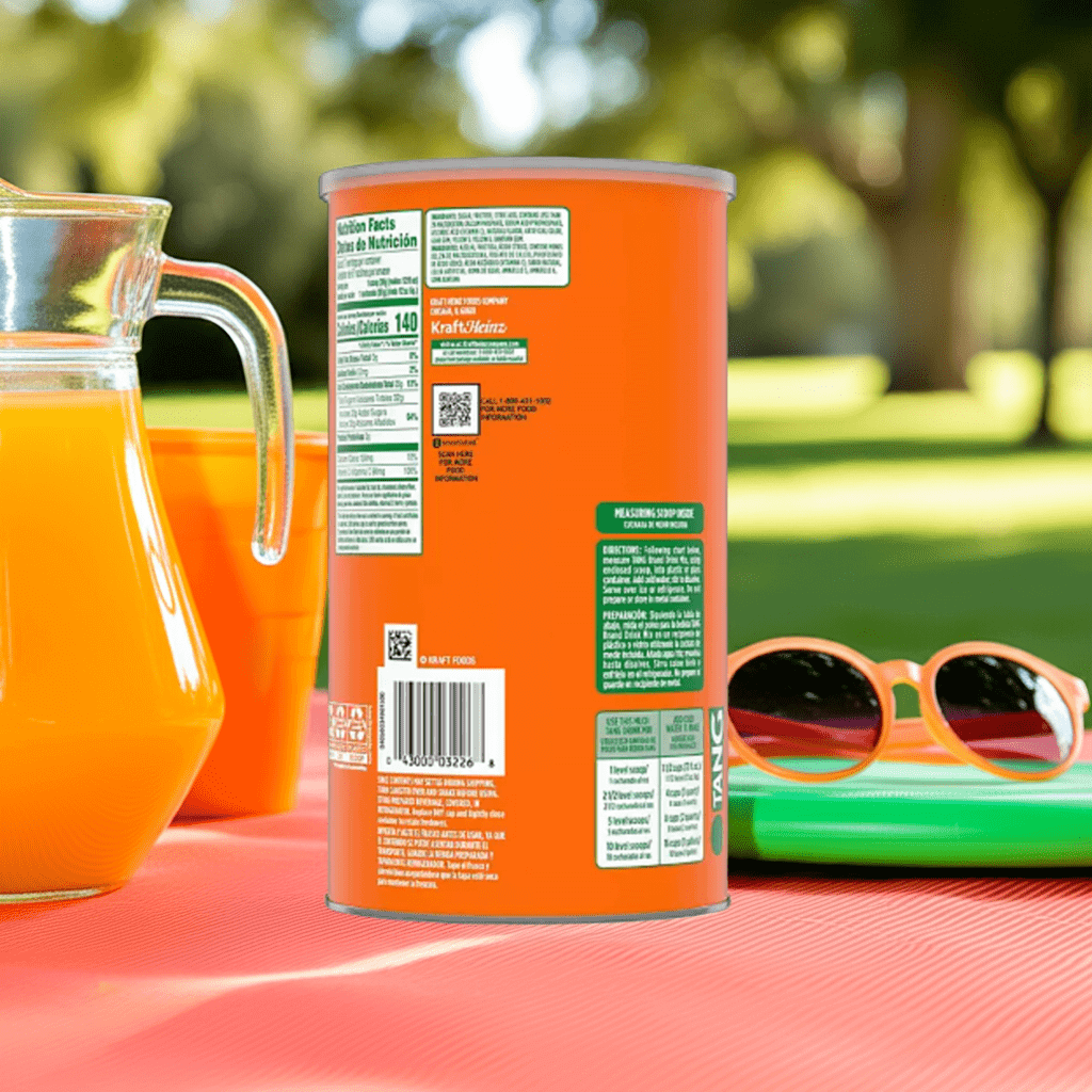 Tang Orange Powdered Drink Mix 72 oz - Zero Sugar Naturally Flavored Soft Drink Mix.