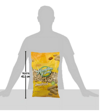Hampton Farms 5 lb Unsalted Roasted Peanuts in Shell – Fresh & Crunchy.
